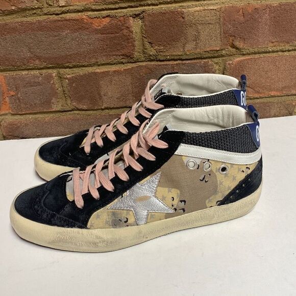 Golden Goose Mid Top Star Desert Camouflage Lace Up Sneakers Size 37 - Picture 3 of 9